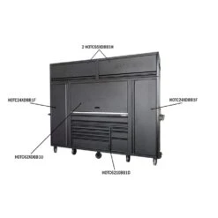 Husky Modular Tool Storage Heavy Duty 62 In. W X 24 In. D Matte Black Top Tool Chest -Husky Shop matte black husky top tool chests hotc62xdbb1u d4 1000