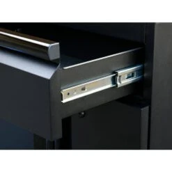 Husky Regular Duty Welded 24-Gauge Steel 1-Drawer 2-Door Garage Base Cabinet In Black (24 In. W X 33 In. H X 16 In. D) -Husky Shop matte black powder coating husky free standing cabinets h24bc1drw 4f 1000