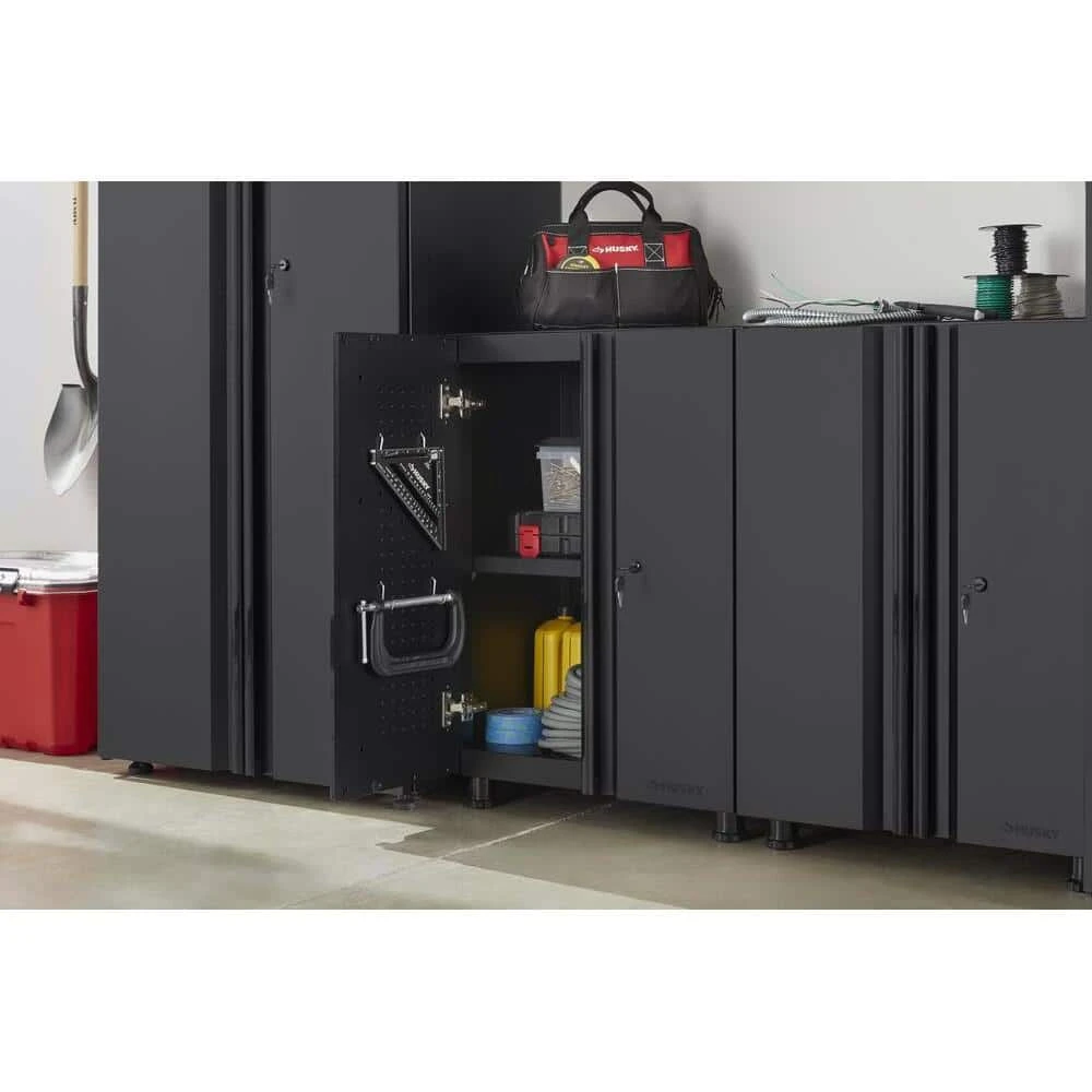 Husky Regular Duty Welded 24-Gauge Steel 2-Door Garage Base Cabinet In Black (24 In. W X 33 In. H X 16 In. D) 11 Husky Regular Duty Welded 24-Gauge Steel 2-Door Garage Base Cabinet In Black (24 In. W X 33 In. H X 16 In. D) - Image 11