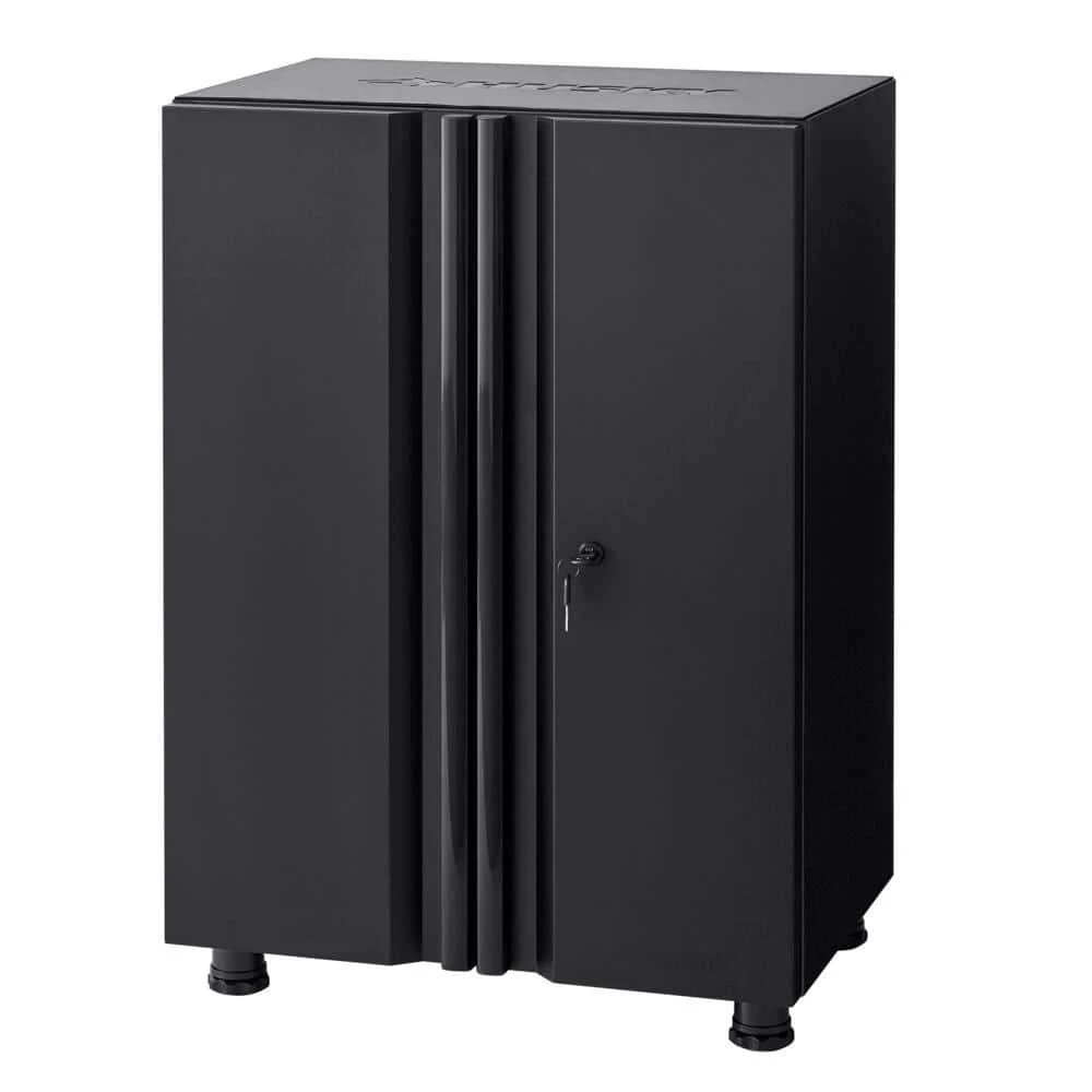 Husky Regular Duty Welded 24-Gauge Steel 2-Door Garage Base Cabinet In Black (24 In. W X 33 In. H X 16 In. D) 1 Husky Regular Duty Welded 24-Gauge Steel 2-Door Garage Base Cabinet In Black (24 In. W X 33 In. H X 16 In. D)