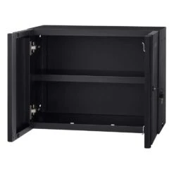 Husky Regular Duty Welded 24-Gauge Steel Wall Mounted Garage Cabinet In Black (24 In. W X 18.1 In. H X 12 In. D) 10 Husky Regular Duty Welded 24-Gauge Steel Wall Mounted Garage Cabinet In Black (24 In. W X 18.1 In. H X 12 In. D) -Husky Shop matte black powder coating husky wall mounted cabinets g2402w us 1d 1000