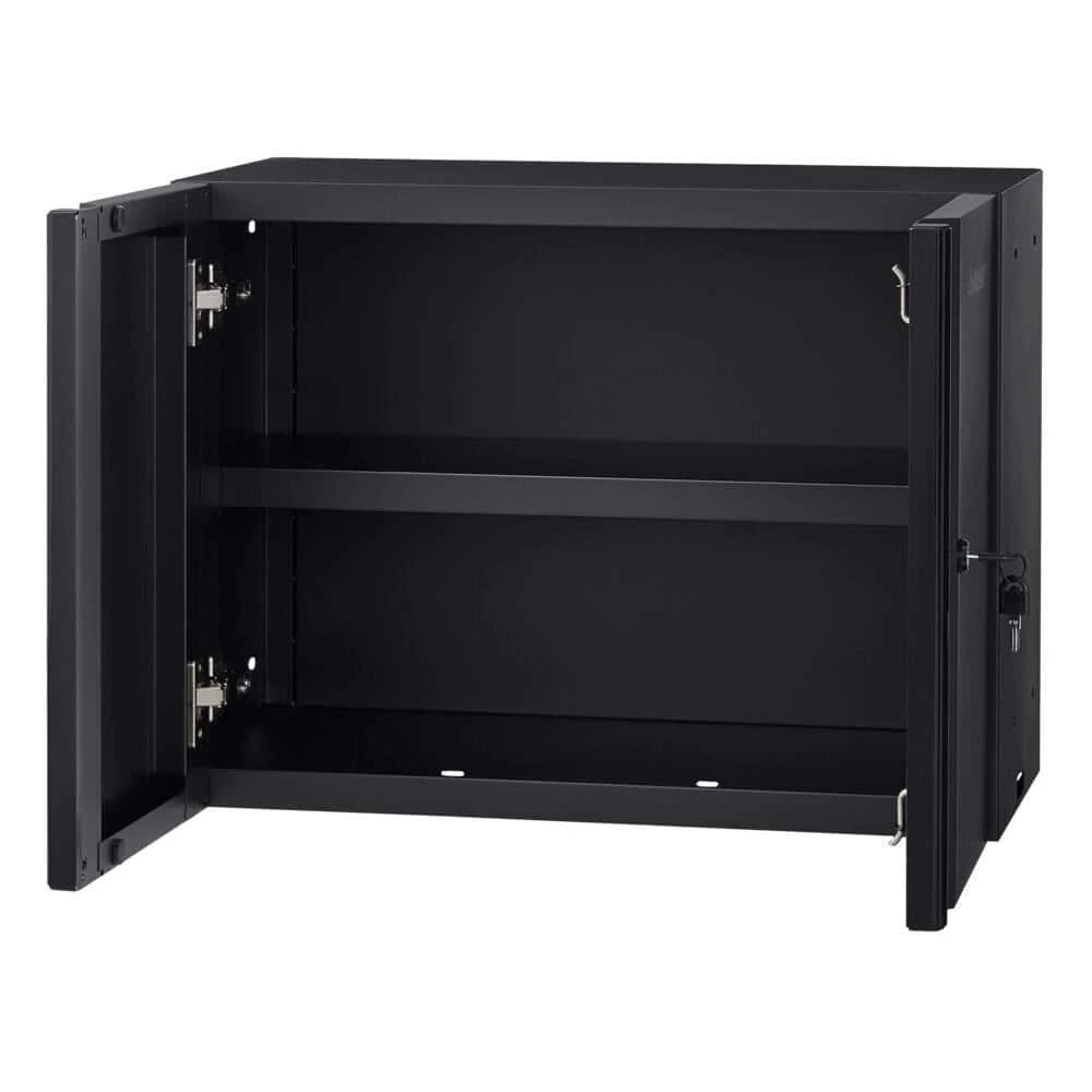 Husky Regular Duty Welded 24-Gauge Steel Wall Mounted Garage Cabinet In Black (24 In. W X 18.1 In. H X 12 In. D) 3 Husky Regular Duty Welded 24-Gauge Steel Wall Mounted Garage Cabinet In Black (24 In. W X 18.1 In. H X 12 In. D) - Image 3