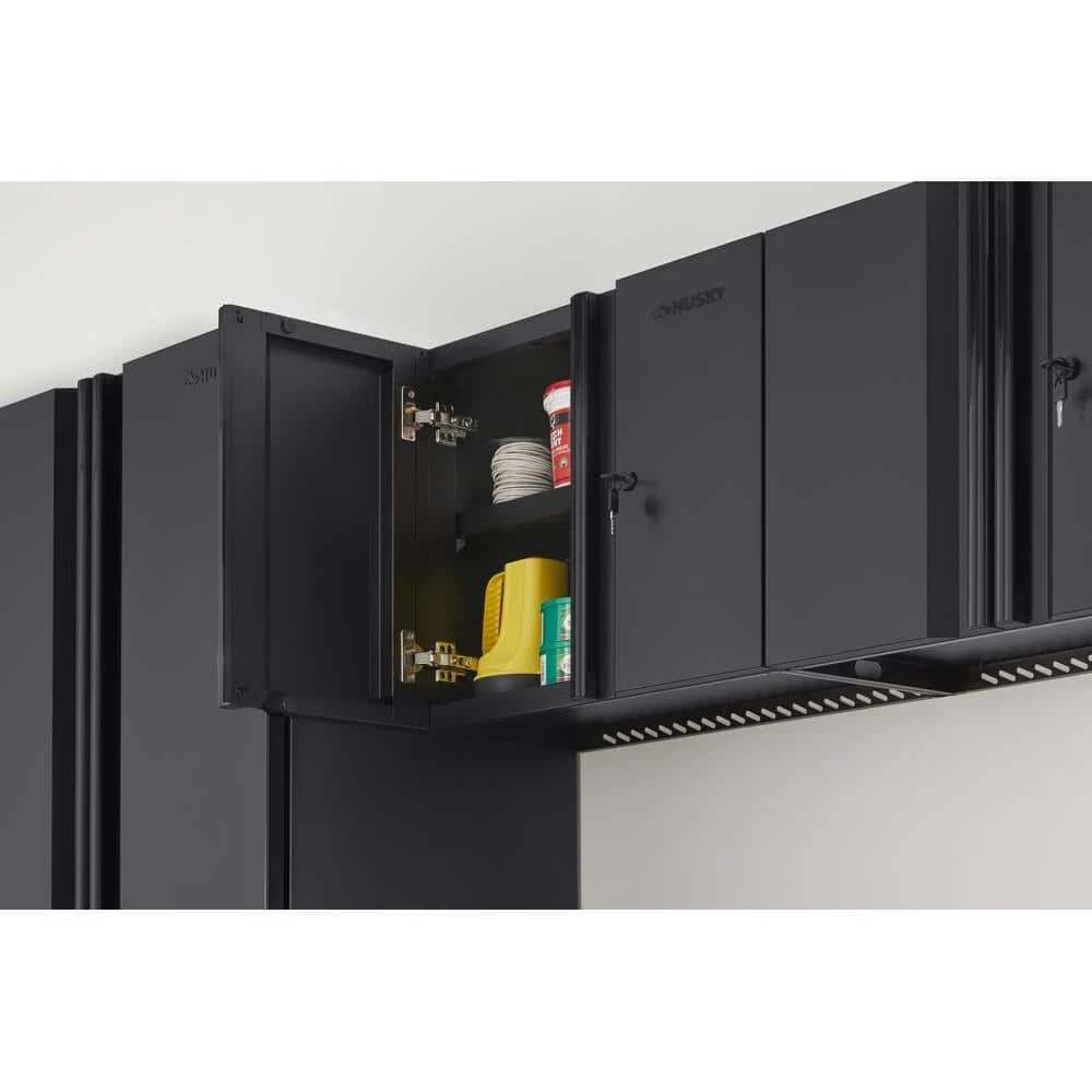 Husky Regular Duty Welded 24-Gauge Steel Wall Mounted Garage Cabinet In Black (24 In. W X 18.1 In. H X 12 In. D) 2 Husky Regular Duty Welded 24-Gauge Steel Wall Mounted Garage Cabinet In Black (24 In. W X 18.1 In. H X 12 In. D) - Image 2