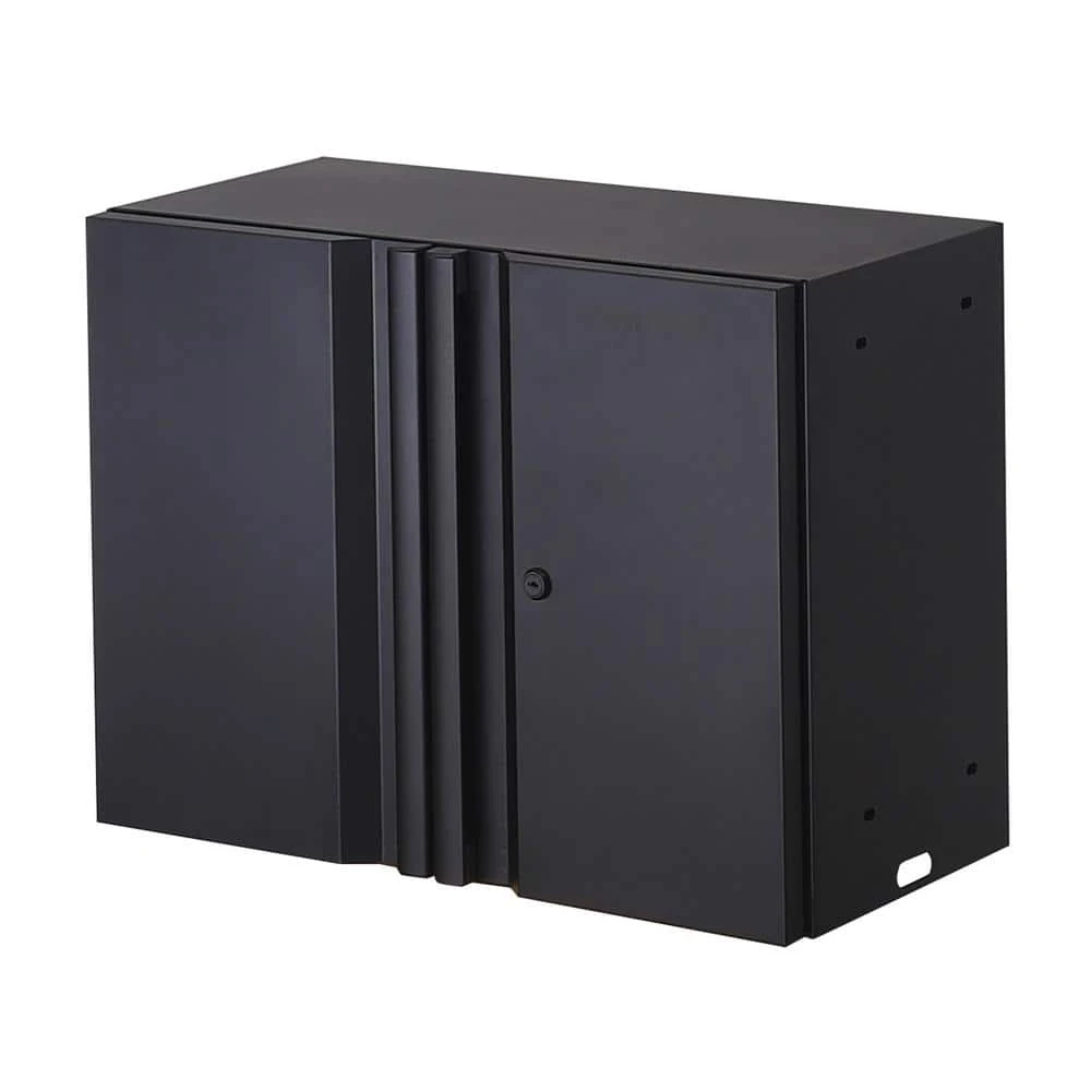 Husky 22-Gauge Steel Wall Mounted Garage Cabinet In Black (24 In. W X 18.1 In. H X 12 In. D) 1 Husky 22-Gauge Steel Wall Mounted Garage Cabinet In Black (24 In. W X 18.1 In. H X 12 In. D)