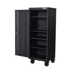 Husky Tool Storage 27 In. W X 23 In. D Heavy Duty Matte Black 4-Shelf Rolling Side Tool Locker 19 Husky Tool Storage 27 In. W X 23 In. D Heavy Duty Matte Black 4-Shelf Rolling Side Tool Locker -Husky Shop matte black side tool cabinets lockers h27locker4 77 1000