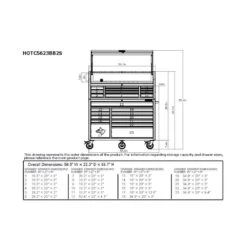 Husky 56 In. W X 22 In. D Heavy Duty 23-Drawer Combination Rolling Tool Chest And Top Tool Cabinet Set In Matte Black -Husky Shop matte black with black finishes husky tool chest combos hotc5623bb2s 31 1000