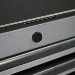 Husky 56 In. W X 22 In. D Heavy Duty 23-Drawer Combination Rolling Tool Chest And Top Tool Cabinet Set In Matte Black -Husky Shop matte black with black finishes husky tool chest combos hotc5623bb2s fa 1000