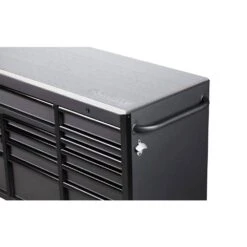 Husky Heavy-Duty 72 In. W15-Drawer Matte Black Mobile Workbench Cabinet With Stainless Steel Top -Husky Shop matte black with black trim husky mobile workbenches h72mwc15dl tl 44 1000