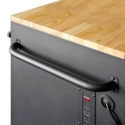 Husky 52 In. W X 25 In. D Heavy Duty 9-Drawer Mobile Workbench Cabinet With Adjustable-Height Hardwood Top In Matte Black 26 Husky 52 In. W X 25 In. D Heavy Duty 9-Drawer Mobile Workbench Cabinet With Adjustable-Height Hardwood Top In Matte Black -Husky Shop matte black with black trim husky mobile workbenches holc5209bb1m d4 1000