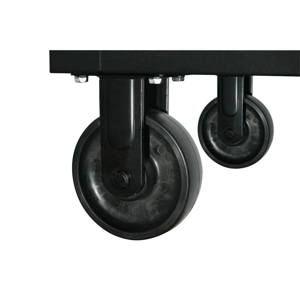 Husky 52 In. W X 25 In. D Heavy Duty 9-Drawer Mobile Workbench Cabinet With Adjustable-Height Hardwood Top In Matte Black 11 Husky 52 In. W X 25 In. D Heavy Duty 9-Drawer Mobile Workbench Cabinet With Adjustable-Height Hardwood Top In Matte Black - Image 11