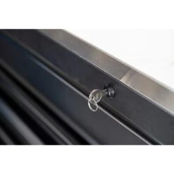 Husky 84 In. W X 24 In. D 18-Drawer Heavy-Duty Mobile Workbench With Stainless Steel Top In Matte Black -Husky Shop matte black with black trim mobile workbenches hotc8418bb1m 76 1000