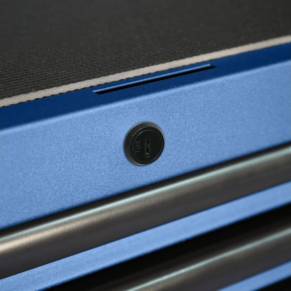 Husky 56 In. W X 22 In. D Heavy Duty 23-Drawer Combination Rolling Tool Chest And Top Tool Cabinet Set In Matte Blue 10 Husky 56 In. W X 22 In. D Heavy Duty 23-Drawer Combination Rolling Tool Chest And Top Tool Cabinet Set In Matte Blue - Image 10