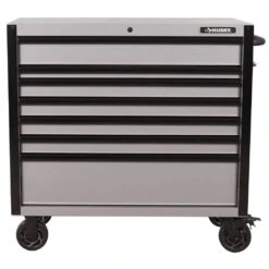 Husky Heavy Duty 42 In. 7-Drawer Matte Gray Rolling Tool Cabinet -Husky Shop matte gray husky tool cabinets h42tr7hdgry 40 1000