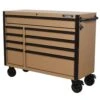 Husky Heavy Duty 52 In. W 9-Drawer Matte Tan Rolling Tool Cabinet