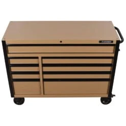 Husky Heavy Duty 52 In. W 9-Drawer Matte Tan Rolling Tool Cabinet -Husky Shop matte tan husky tool cabinets h52tr9hdv4tan a0 1000