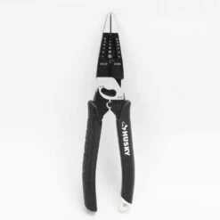 Husky 8 In. Multi-Function Long Nose Pliers With Rubber Handle