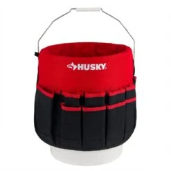Husky 12 In. 30 Pocket Heavy Duty Bucket Jockey 5 Gallon In-Bucket Storage Tool Bag