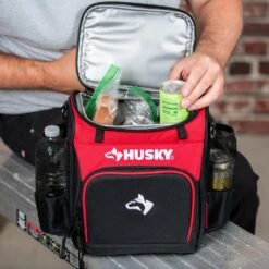 Husky 9 In. Job Site Lunch Box Cooler Bag -Husky Shop red black husky tool bags hd50100 th 76 1000