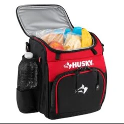 Husky 9 In. Job Site Lunch Box Cooler Bag -Husky Shop red black husky tool bags hd50100 th a0 1000