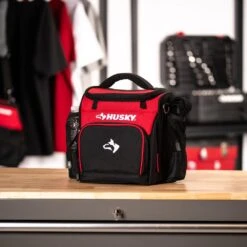 Husky 9 In. Job Site Lunch Box Cooler Bag -Husky Shop red black husky tool bags hd50100 th fa 1000