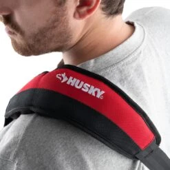 Husky 3.5 In. Detachable Padded Tool Bag Shoulder Strap -Husky Shop red black husky tool bags hd50300 th a0 1000