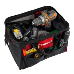 Husky 12 In 4 Pocket Zippered Tool Bag -Husky Shop red black husky tool bags hd60012 th a0 1000