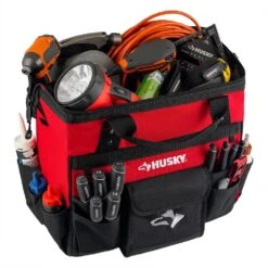 Husky 18 In. 18 Pocket Rolling Tool Bag -Husky Shop red black husky tool bags hd65018 th 1d 1000