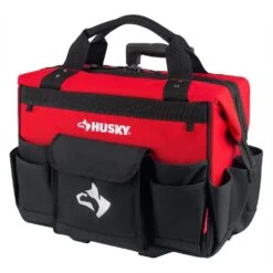 Husky 18 In. 18 Pocket Rolling Tool Bag -Husky Shop red black husky tool bags hd65018 th 4f 1000