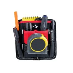 Husky 7 In. 3-Pocket Clip On Tool Belt Pouch -Husky Shop red black husky tool belts hd55200 th 40 1000