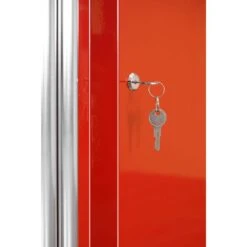 Husky Ready-to-Assemble 24-Gauge Steel Freestanding Garage Cabinet In Red (30.5 In. W X 72 In. H X 18.3 In. D) -Husky Shop red husky free standing cabinets g3002tr us 77 1000