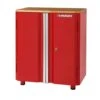 Husky Ready-to-Assemble 23-gauge Steel 2-Door Garage Base Cabinet In Red (28 In. W X 32 In. H X 18 In. D)