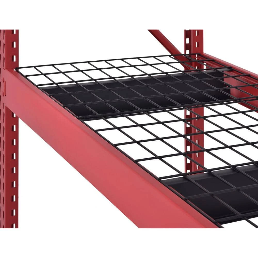 Husky 4-Shelf Metal Industrial Duty Freestanding Garage Storage Shelving Unit In Red (77 In. W X 72 In. H X 24 In. D) 11 Husky 4-Shelf Metal Industrial Duty Freestanding Garage Storage Shelving Unit In Red (77 In. W X 72 In. H X 24 In. D) - Image 11