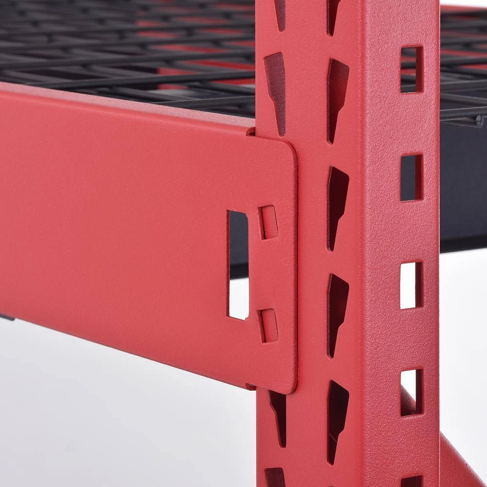 Husky 5-Shelf Metal Industrial Duty Freestanding Garage Storage Shelving Unit In Red (90 In. W X 90 In. H X 24 In. D) 10 Husky 5-Shelf Metal Industrial Duty Freestanding Garage Storage Shelving Unit In Red (90 In. W X 90 In. H X 24 In. D) - Image 10