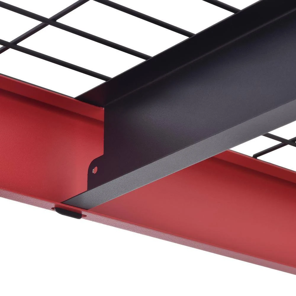 Husky 5-Shelf Metal Industrial Duty Freestanding Garage Storage Shelving Unit In Red (90 In. W X 90 In. H X 24 In. D) 12 Husky 5-Shelf Metal Industrial Duty Freestanding Garage Storage Shelving Unit In Red (90 In. W X 90 In. H X 24 In. D) - Image 12