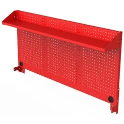 Husky Modular Tool Storage 52 In. W Standard Duty Red Mobile Workbench Cabinet With Pegboard -Husky Shop red husky mobile workbenches h52modsuite2red 1f 1000
