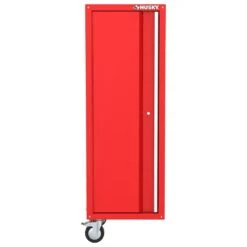 Husky Modular Tool Storage 72 In. W Standard Duty Red Mobile Workbench Cabinet With Pegboard And 20 In. Side Locker -Husky Shop red husky mobile workbenches h52modsuite5red d4 1000