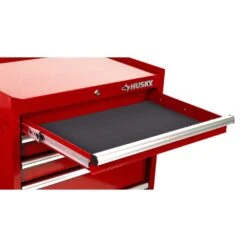 Husky Standard-Duty 27 In. W X 18 In. D 5-Drawer Red Rolling Tool Cabinet -Husky Shop red husky tool cabinets h27tr5red 4f 1000