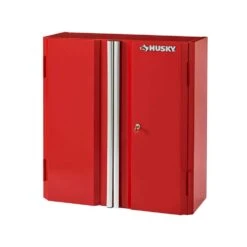 Husky Ready-to-Assemble 24-Gauge Steel Wall Mounted Garage Cabinet In Red (28 In. W X 29.7 In. H X 12 In. D)