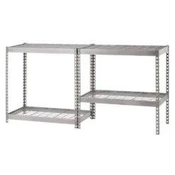 Husky 4-Tier Heavy Duty Steel Garage Storage Shelving Unit In Silver (36 In. W X 72 In. H X 18 In. D) 15 Husky 4-Tier Heavy Duty Steel Garage Storage Shelving Unit In Silver (36 In. W X 72 In. H X 18 In. D) -Husky Shop silver husky freestanding shelving units mr361872w4 40 1000