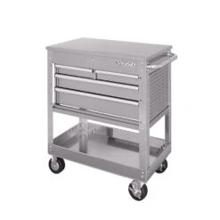 Husky 33 In. 4-Drawer Stainless Steel Mechanics Cart