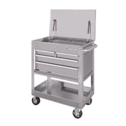 Husky 33 In. 4-Drawer Stainless Steel Mechanics Cart -Husky Shop stainless steel tool carts houc3304jx1 a0 1000