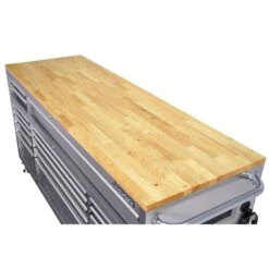 Husky 72 In. W X 24 In D Heavy Duty 18-Drawer Mobile Workbench With Mechanics Tool Set (1,025-Piece) In Stainless Steel -Husky Shop stainless steel with silver trim husky mobile workbenches h1025tb72stscb 1d 1000