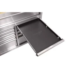 Husky 72 In. W X 24 In D Heavy Duty 18-Drawer Mobile Workbench With Mechanics Tool Set (1,025-Piece) In Stainless Steel -Husky Shop stainless steel with silver trim husky mobile workbenches h1025tb72stscb fa 1000