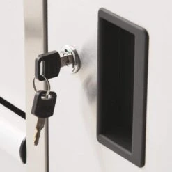 Husky 72 In. W X 18 In. D Heavy Duty 8-Drawer 1-Door Mobile Workbench Tool Chest With Solid Wood Top In Stainless Steel -Husky Shop stainless steel with silver trim husky mobile workbenches hyls 7208 1f 1000