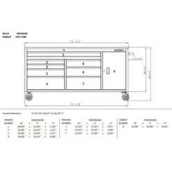Husky 72 In. W X 18 In. D Heavy Duty 8-Drawer 1-Door Mobile Workbench Tool Chest With Solid Wood Top In Stainless Steel -Husky Shop stainless steel with silver trim husky mobile workbenches hyls 7208 40 1000