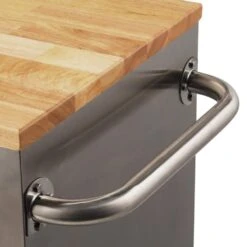 Husky 72 In. W X 18 In. D Heavy Duty 8-Drawer 1-Door Mobile Workbench Tool Chest With Solid Wood Top In Stainless Steel -Husky Shop stainless steel with silver trim husky mobile workbenches hyls 7208 66 1000