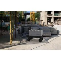 Husky 38 In. W All-Terrain Folding Tool Cart -Husky Shop textured black husky tool carts h38foldcart 44 1000