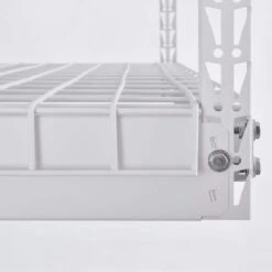 Husky 97.5 In. W X 43.75 In. H X 48 In. D Adjustable Height Metal Heavy-Duty Overhead Garage Storage Rack In White -Husky Shop white husky overhead garage storage acr4896w p 1f 1000